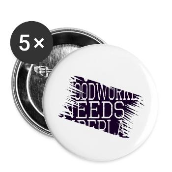 Axes Funny Carpenter Cabinetmaker Lumber - Buttons small 1''/25 mm (5-pack) - white - Front