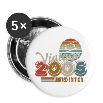 2005 - Buttons small 1''/25 mm (5-pack) - white - Front