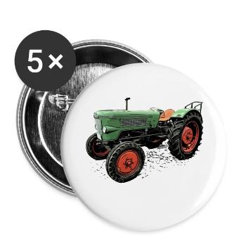 Traktor Favorit 1 - Buttons klein 25 mm (5er Pack) - Weiß - Vorne