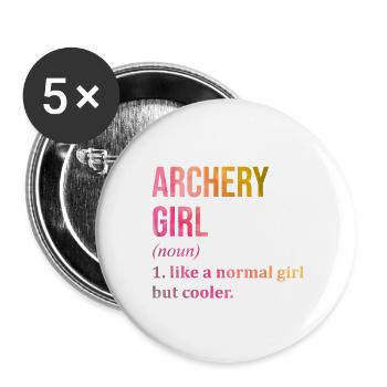 Archery - Buttons small 1''/25 mm (5-pack) - white - Front