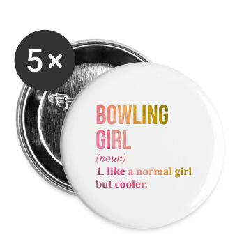 Bowling - Buttons small 1''/25 mm (5-pack) - white - Front