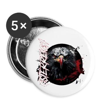 Austria Design with Eagle for Austrians - Buttons small 1''/25 mm (5-pack) - white - Front