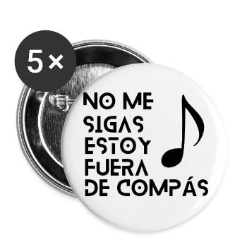 Collection "Don't Follow Me I'm Out of Compás" - Buttons small 1''/25 mm (5-pack) - white - Front
