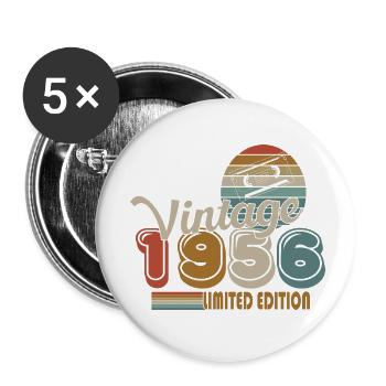 1956 - Lot de 5 petits badges (25 mm) - blanc - Devant