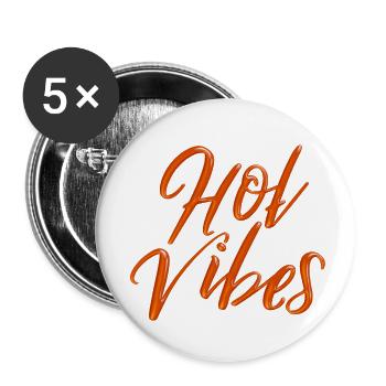 HOT VIBES - Buttons klein 25 mm (5er Pack) - Weiß - Vorne
