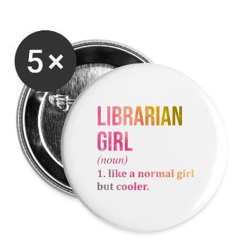 Library - Buttons small 1''/25 mm (5-pack) - white - Front