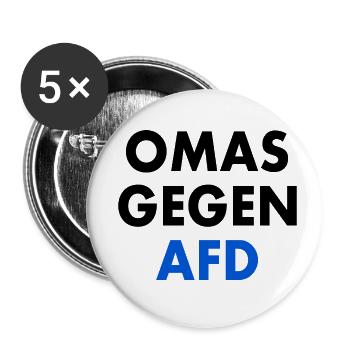 Omas gegen afd - Buttons klein 25 mm (5er Pack) - Weiß - Vorne