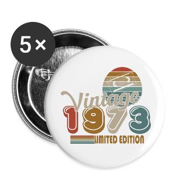 1973 - Buttons small 1''/25 mm (5-pack) - white - Front