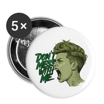 Don't Mess With Me - Buttons small 1''/25 mm (5-pack) - white - Front