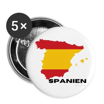 Spanien - Buttons klein 25 mm (5er Pack) - Weiß - Vorne