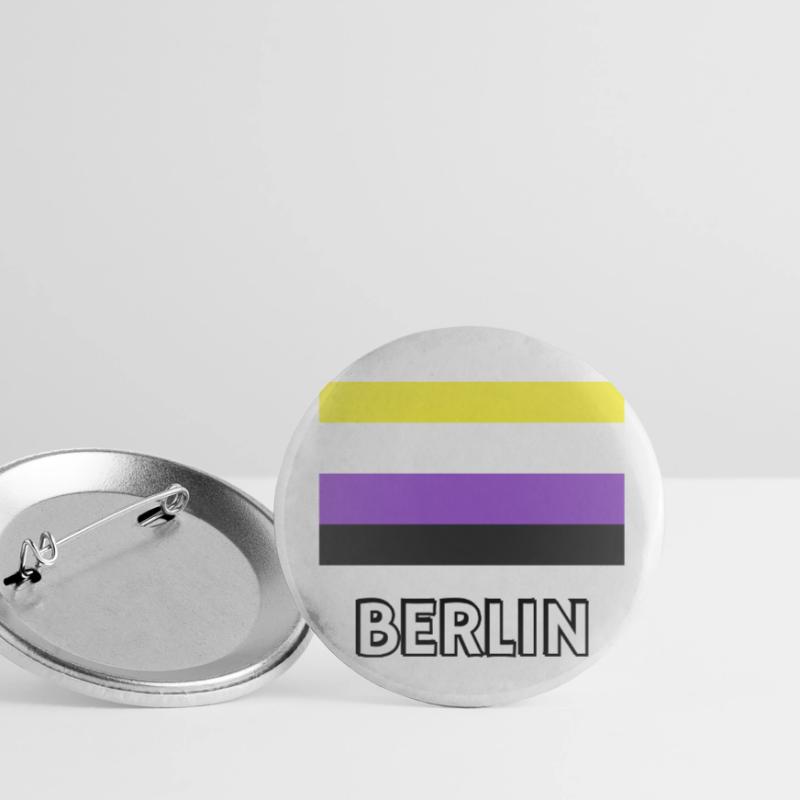 Non binary Pride Flag Berlin Buttons small 1''/25 mm (5-pack)