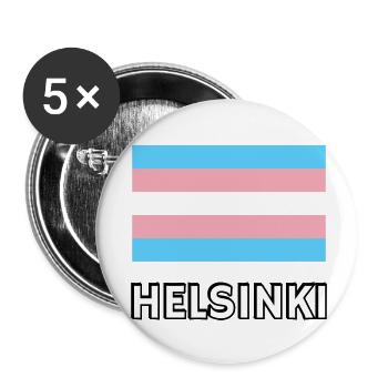 Trans Pride Flagge Helsinki - Buttons klein 25 mm (5er Pack) - Weiß - Vorne