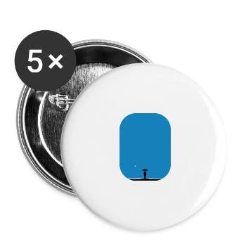 Always Expecting Rain even under a cloudless Sky - Buttons klein 25 mm (5er Pack) - Weiß - Vorne
