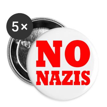 Pas de nazis - Lot de 5 petits badges (25 mm) - blanc - Devant