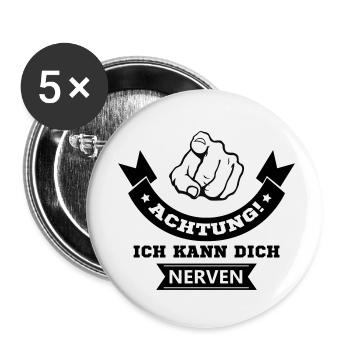 ich kann dich nerven - Buttons klein 25 mm (5er Pack) - Weiß - Vorne