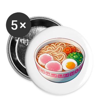 Ramen Meal Bowl - Buttons small 1''/25 mm (5-pack) - white - Front