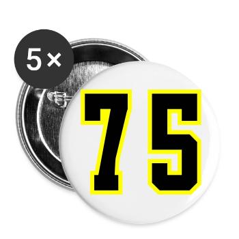 75 Number Leotard - Buttons small 1''/25 mm (5-pack) - white - Front