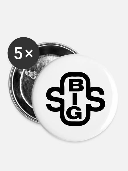GROSSE SIS - Buttons klein 25 mm (5er Pack) - Weiß
