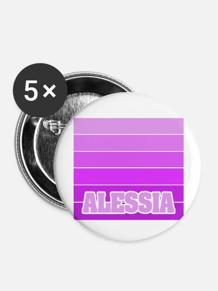 Alessia - Buttons klein 25 mm (5er Pack) - Weiß