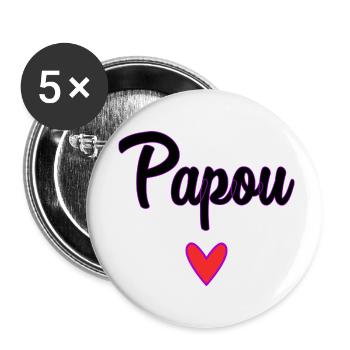 PAPUAN. DAD. FATHER'S DAY. HAPPY FATHER'S DAY - Buttons small 1''/25 mm (5-pack) - white - Front