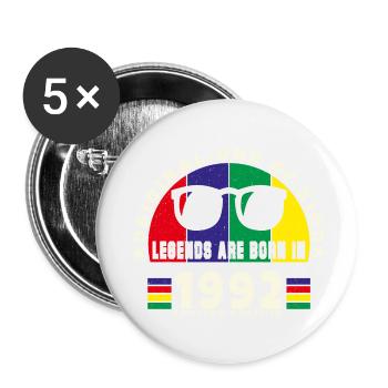 Original - Einzigartiges Geburtstagsgeschenk aus dem Jahr 1992. - Buttons klein 25 mm (5er Pack) - Weiß - Vorne