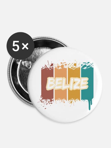 Belize - Buttons klein 25 mm (5er Pack) - Weiß