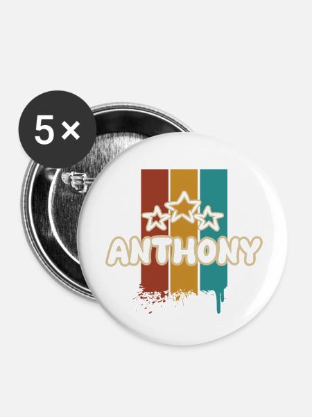 Anthony - Buttons klein 25 mm (5er Pack) - Weiß