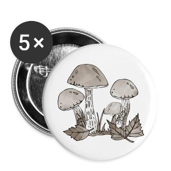 Fungi - Buttons small 1''/25 mm (5-pack) - white - Front