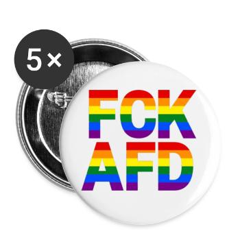 FCK AFD - Buttons klein 25 mm (5er Pack) - Weiß - Vorne