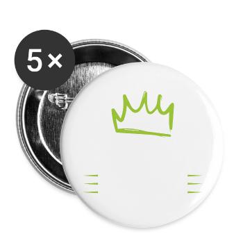 Badminton Crew - Buttons klein 25 mm (5er Pack) - Weiß - Vorne