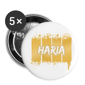 Haria - Buttons klein 25 mm (5er Pack) - Weiß - Vorne