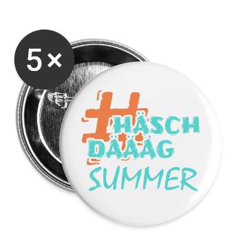 Summer - Buttons klein 25 mm (5er Pack) - Weiß - Vorne