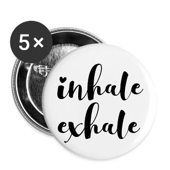 Yoga Meditation Spa Namaste - Buttons klein 25 mm (5er Pack) - Weiß - Vorne