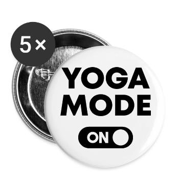Yoga Meditation Spa Namaste - Buttons small 1''/25 mm (5-pack) - white - Front