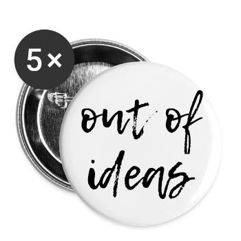 out of ideas - Buttons small 1''/25 mm (5-pack) - white - Front