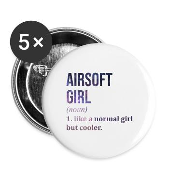 Airsoft - Buttons small 1''/25 mm (5-pack) - white - Front