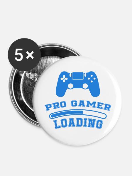 Pro Gamer Loading - Buttons klein 25 mm (5er Pack) - Weiß