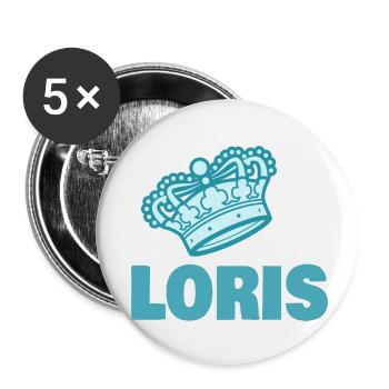 Geschenk für Loris - Buttons klein 25 mm (5er Pack) - Weiß - Vorne