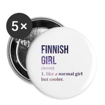 Finland - Buttons small 1''/25 mm (5-pack) - white - Front