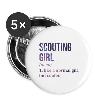 Scout Scout Scout - Lot de 5 petits badges (25 mm) - blanc - Devant