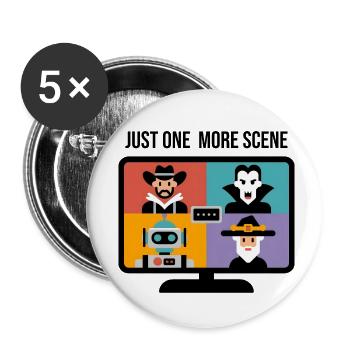 Juste une scène de plus - Lot de 5 petits badges (25 mm) - blanc - Devant