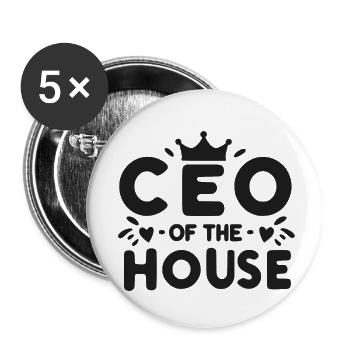 Directeur général de la Maison - Lot de 5 petits badges (25 mm) - blanc - Devant