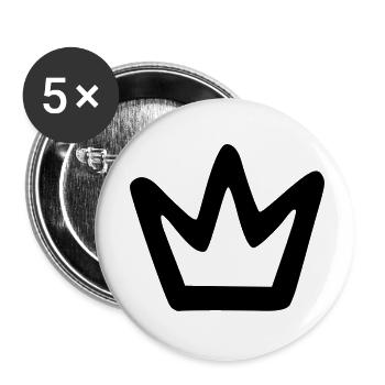 Simple crown - Buttons small 1''/25 mm (5-pack) - white - Front