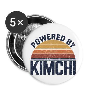 Kimchi – Deine geheime Energiequelle - Buttons klein 25 mm (5er Pack) - Weiß - Vorne