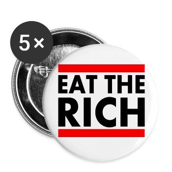 Eat the rich - Lot de 5 petits badges (25 mm) - blanc - Devant
