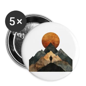 Perfect gift for endurance athletes - Buttons small 1''/25 mm (5-pack) - white - Front
