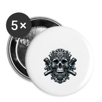 Vollgas - Full Throttle - Buttons klein 25 mm (5er Pack) - Weiß - Vorne