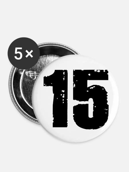 15 - Buttons klein 25 mm (5er Pack) - Weiß