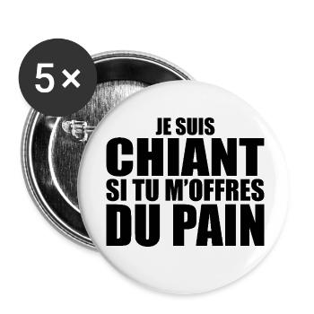 Man Who Adores: Bread. Funny Design Humor - Buttons small 1''/25 mm (5-pack) - white - Front