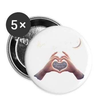 CHANGING LIVES - Buttons small 1''/25 mm (5-pack) - white - Front